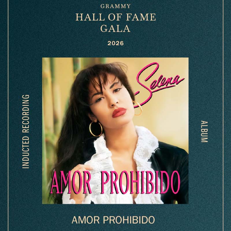Selena’s chart topping album ‘AMOR PROHIBIDO’ inducted into the 2026 Grammy Hall Of Fame®